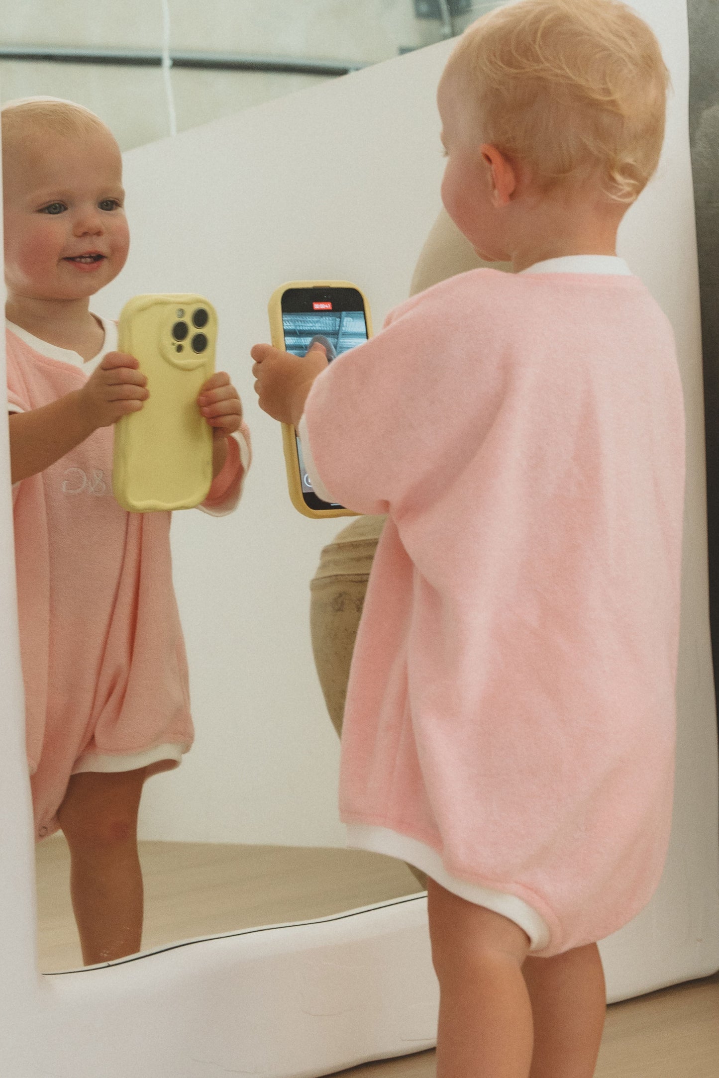 Bubblegum Pink Terry Towel Romper